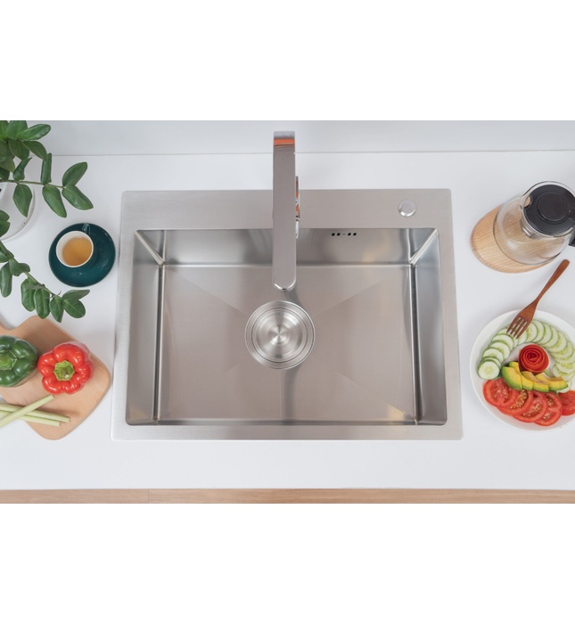 Chậu rửa bát 1 hố SUS304 Tadico LUX.D.60.45.2