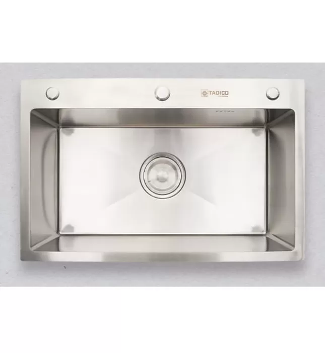 Chậu rửa bát 1 hố SUS304 Tadico LUX.D.70.45.3.140