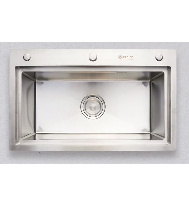 Chậu rửa bát đúc 1 hố SUS304 Tadico LUX.D.76.46.3.GB.140