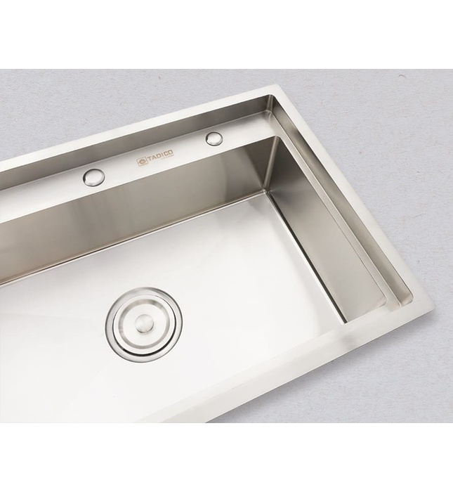 Chậu rửa bát đúc 1 hố SUS304 Tadico LUX.D.78.50.4.GB