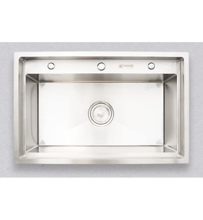 Chậu rửa bát đúc 1 hố SUS304 Tadico LUX.D.78.50.4.GB