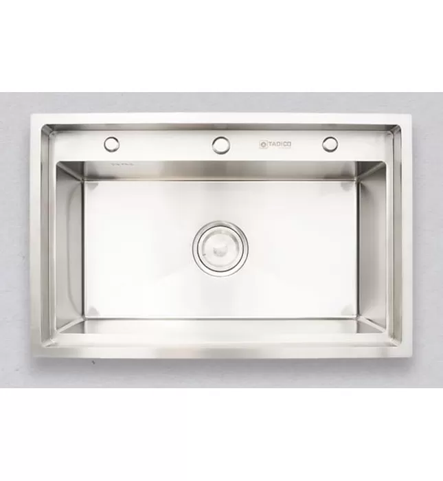 Chậu rửa bát đúc 1 hố SUS304 Tadico LUX.D.78.50.4.GB