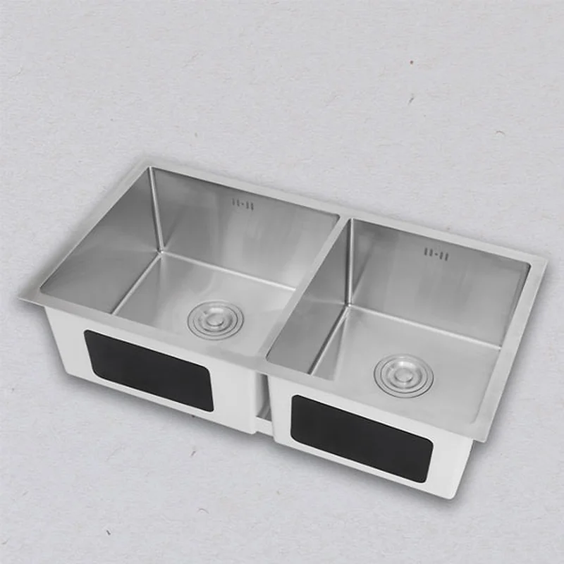 Chậu rửa bát âm bàn 2 hố lệch SUS304 Tadico LUX.L.82.45.3.AB2