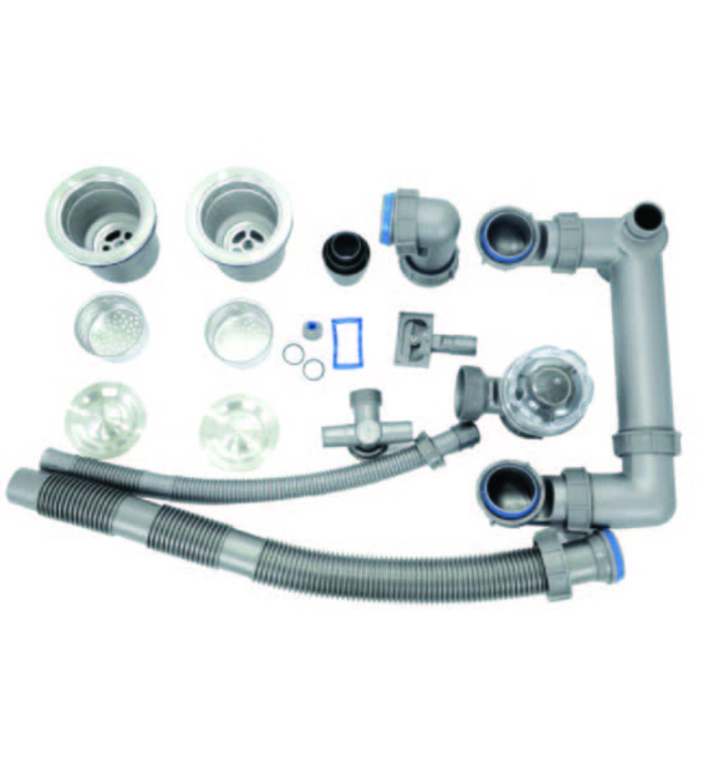 Chậu rửa bát âm bàn 2 hố lệch SUS304 Tadico LUX.L.82.45.3.AB2