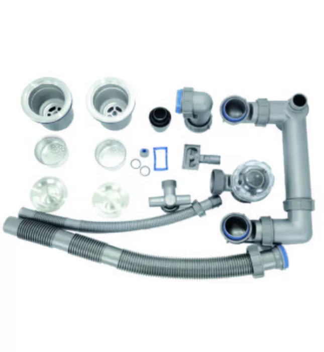 Chậu rửa bát âm bàn 2 hố lệch SUS304 Tadico LUX.L.82.45.3.AB2