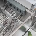 Chậu đúc 2 hố 1 bàn phải SUS304 Tadico LUX.C.105.48.3.GBB1