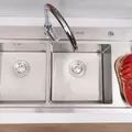 Chậu đúc 2 hố 1 bàn phải SUS304 Tadico LUX.C.105.48.3.GBB1