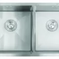 Chậu rửa bát âm bàn 2 hố lệch SUS304 Tadico LUX.L.82.45.3.AB2