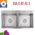 Chậu rửa bát đúc 2 hố SUS304 Tadico ECO.C.82.45.2