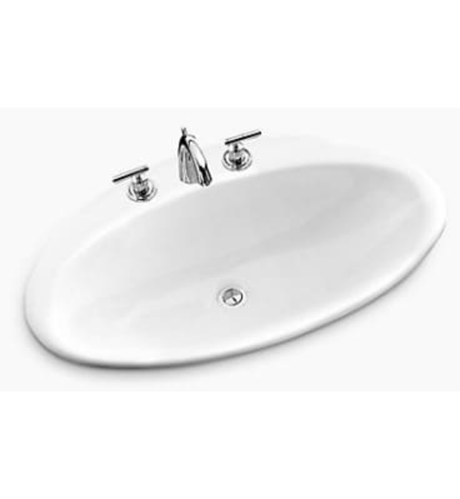 Chậu rửa gang tráng men dương vành Kohler Ellipse K-2886T-1
