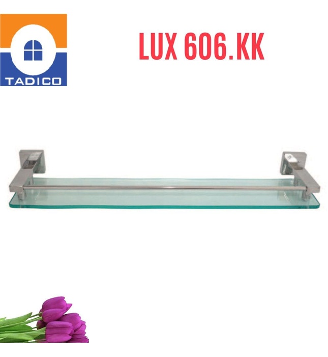 Kệ kính cường lực inox SUS304 bóng Tadico LUX-606.KK