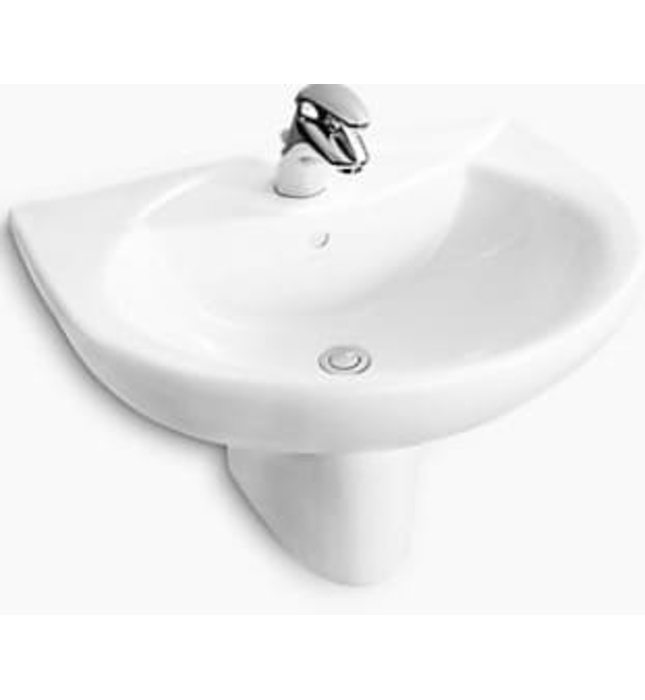 Chậu rửa treo tường 1 lỗ gắn vòi Kohler Folio K-11341X-1