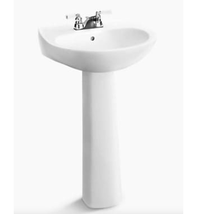 Chậu rửa chân đứng, 3 lỗ gắn vòi Kohler Sacramento K-8700T-1