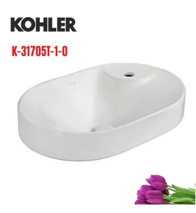 Chậu rửa đặt bàn có lỗ gắn vòi Kohler Chalice K-31705T-1-0