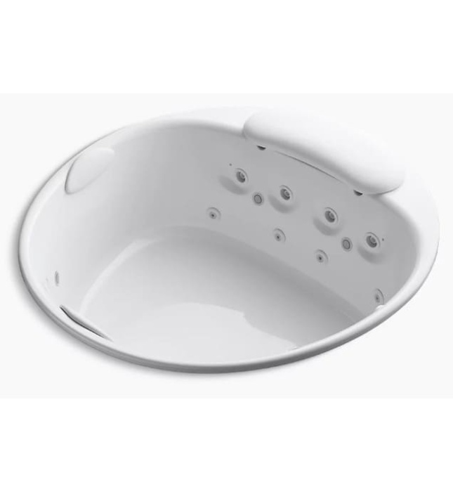 Bồn tắm thủy lực massage hình ovan Kohler RiverBath K-1394-H2-0 1.6m