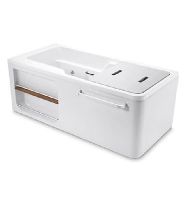 Bồn tắm thủy lực massage đặt góc bên trái 1.5m Kohler Aleutian K-99019T-0