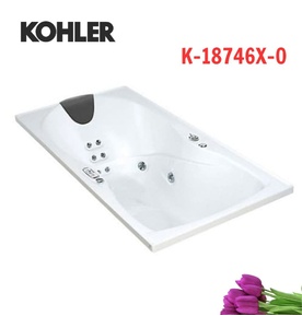Bồn tắm thủy lực massage tiêu chuẩn hình chữ nhật Kohler EVORA K-18746X-0 