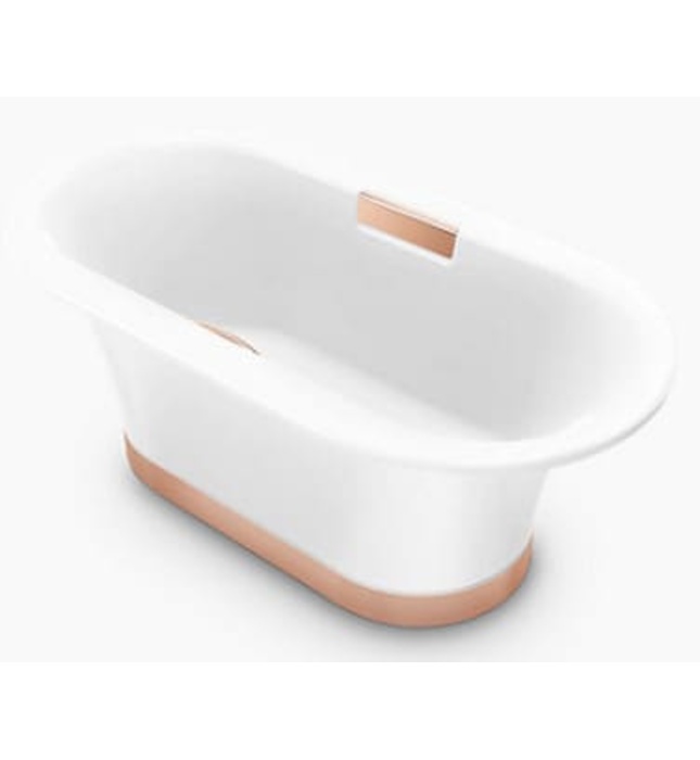 Bồn tắm đặt sàn gang tráng men 1.5m Kohler Volute K-20379T-GR-0