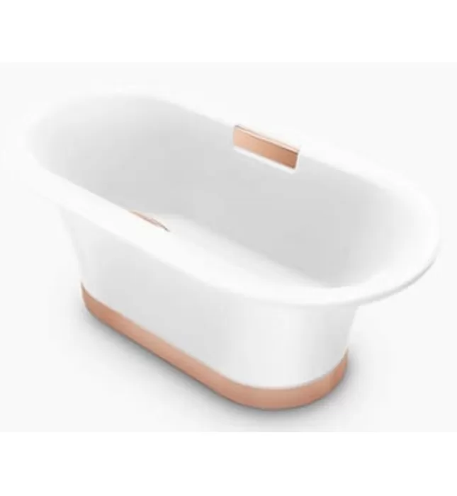 Bồn tắm đặt sàn gang tráng men 1.5m Kohler Volute K-20379T-GR-0