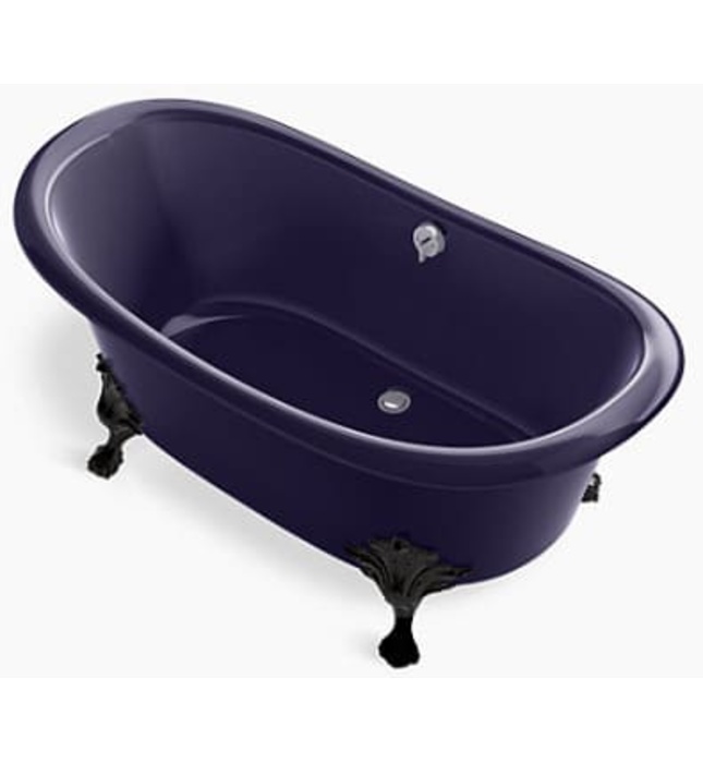 Bồn tắm đặt sàn gang tráng men 1.6m Kohler Artifacts K-21000T-DGB