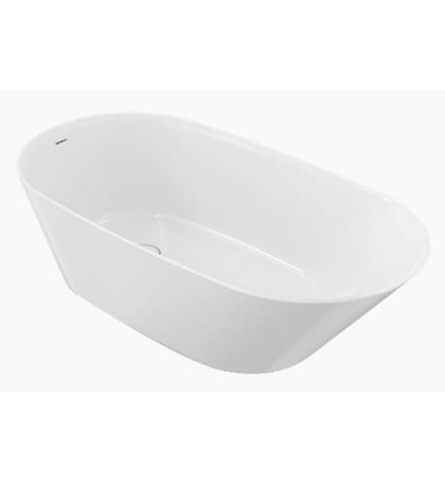 Bồn tắm lithocast đặt sàn hình oval 1,6m Kohler Brazn K-21388T-0