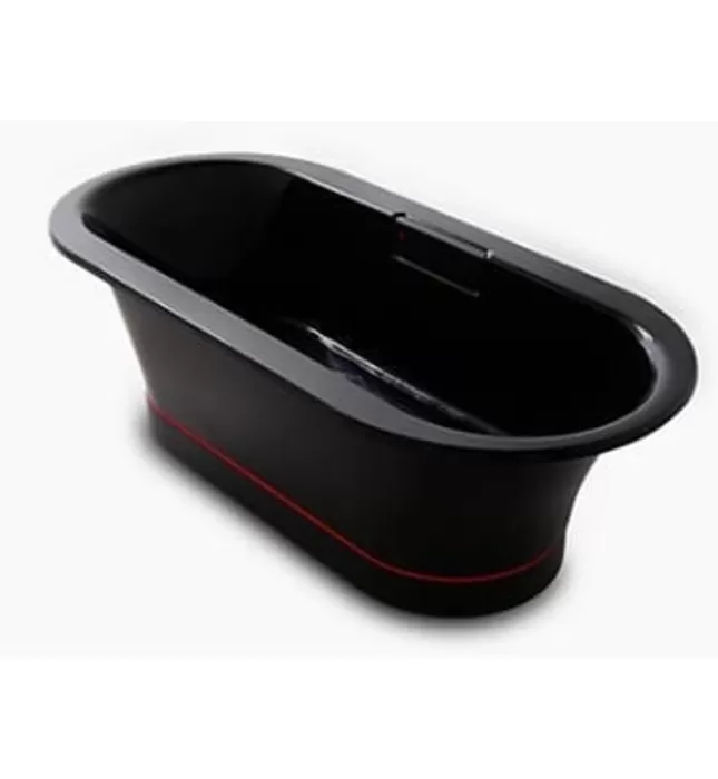 Bồn tắm đặt sàn gang tráng men màu đen 1.5m Kohler Volute K-23746T-7