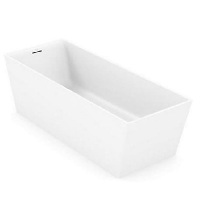 Bồn tắm lithocast đặt sàn hình chữ nhật 1,7m Kohler EVOK K-25314T-0