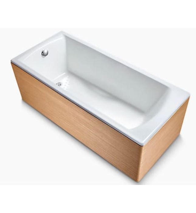 Bồn tắm gang tráng men đặt sàn yếm gỗ 1.7m Kohler Biove K-99205T-C38