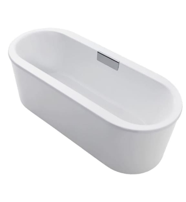 Bồn tắm đặt sàn gang tráng men 1.7m gồm bộ xả Kohler Volute K-99311T-FD-0