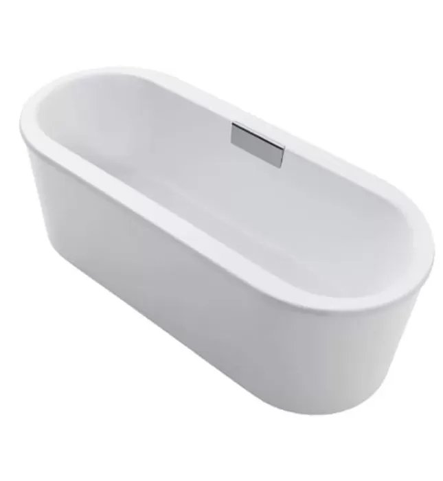 Bồn tắm đặt sàn gang tráng men 1.7m Kohler Volute K-99311T-FDGR-0
