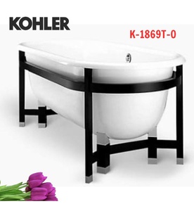 Bồn tắm đặt sàn gang tráng men 1.7m Kohler Cleo Tellieur K-1869T-0