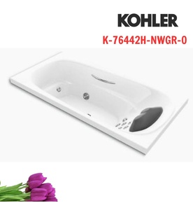 Bồn tắm thủy lực massage đặt lòng kèm tay vịn 1.7m Kohler Karess K-76442H-NWGR-0