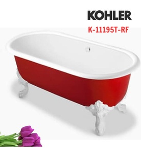 Bồn tắm đặt sàn gang tráng men 1.7m Kohler Cleo K-11195T-RF