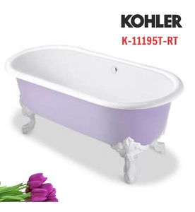 Bồn tắm đặt sàn gang tráng men 1.7m Kohler Cleo K-11195T-RT