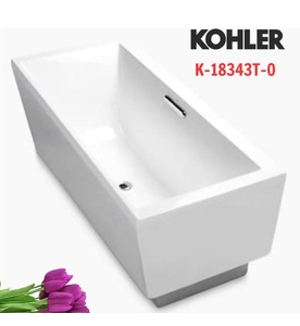 Bồn tắm đặt sàn hình chữ nhật 1.7m Kohler Evok K-18343T-0