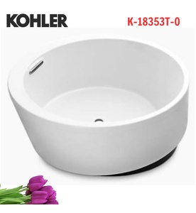 Bồn tắm đặt sàn hình tròn 1.5m Kohler Evok K-18353T-0