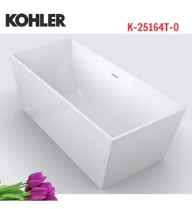 Bồn tắm đặt sàn hình chữ nhật 1.3m Kohler EVOK K-25164T-0