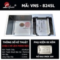 Chậu rửa bát đúc 2 hố lệch SUS304 Lifusi VNS-8245L