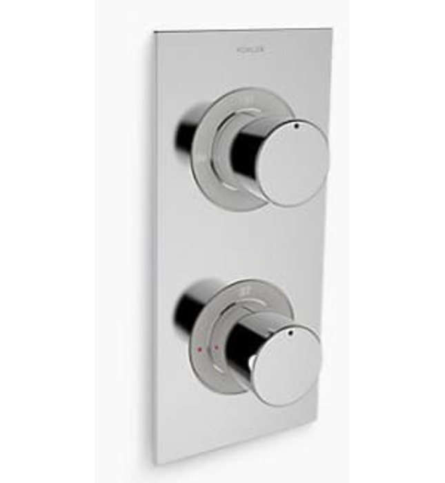 Mặt nạ 2 chiều cảm biến nhiệt âm tường Kohler K-99865T-9-CP