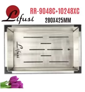 Rổ rau inox 304 Lifusi RR-9048+10248XC 280x425mm