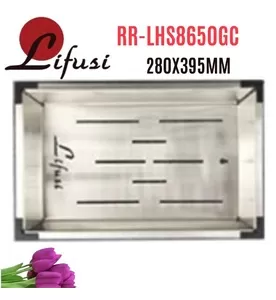 Rổ rau inox 304 Lifusi RR-LHS8650GC 280x395mm