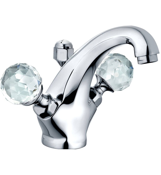Vòi lavabo nóng lạnh 1 chân vàng 2 núm xoay Adlon Kludi 5101045G4