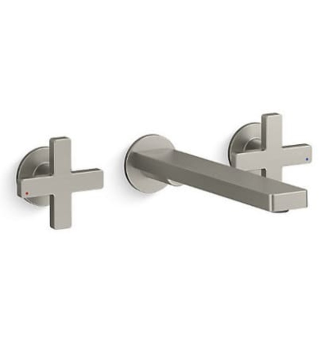 Vòi chậu rửa gắn tường Kohler Composed K-73067T-B3-BN