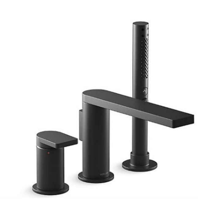 Vòi sen bồn tắm gắn bồn Kohler COMPOSED K-73078T-B4-BL