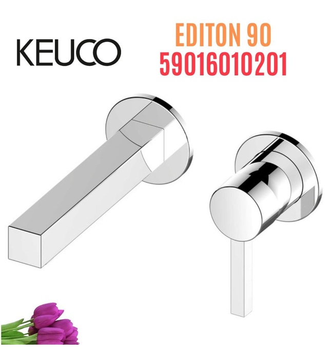 Vòi lavabo nóng lạnh âm tường Đức Keuco Edition 90 59016010200