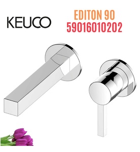 Vòi lavabo nóng lạnh âm tường Đức Keuco Edition 90 59016010202