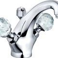 Vòi lavabo nóng lạnh 1 chân vàng 2 núm xoay Adlon Kludi 5101045G4