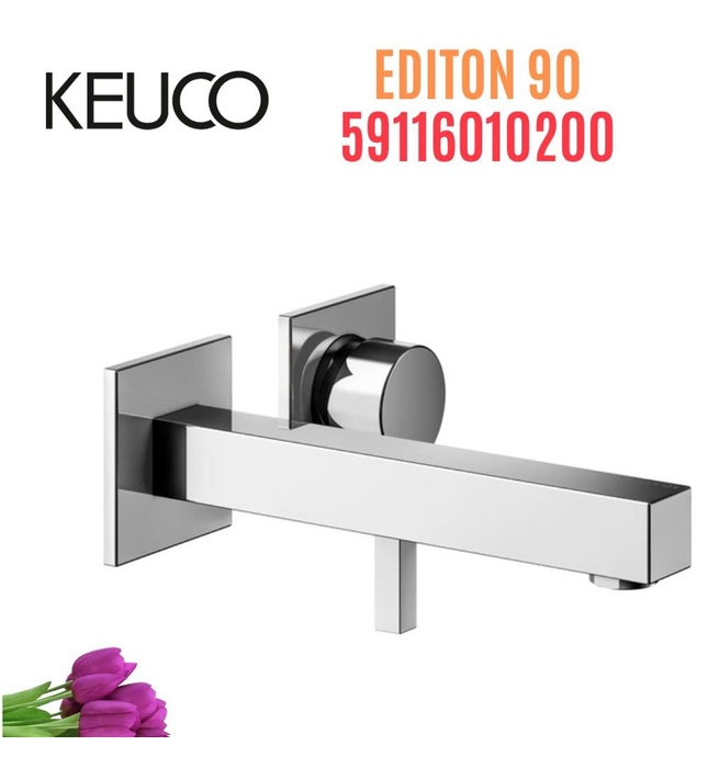 Vòi lavabo nóng lạnh âm tường Đức Keuco Edition 90 59116010200