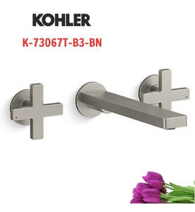 Vòi chậu rửa gắn tường Kohler Composed K-73067T-B3-BN