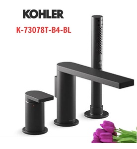 Vòi sen bồn tắm gắn bồn Kohler COMPOSED K-73078T-B4-BL